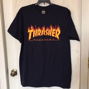 Thrasher t-shirt - navy, size medium